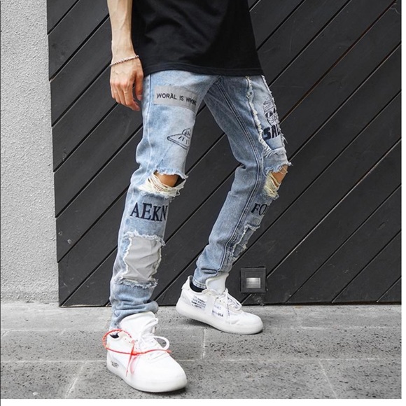 Distressed Graffiti jeans from Urban Society - Picture 3 of 4